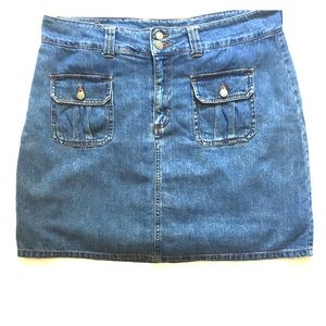 Bill Blass Vintage Denim Skort with Full S…
